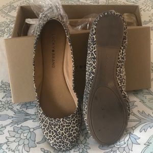 Lucky Brand Ballet Flats Leopard Print Sz 8.5